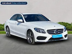 White Used 2016 Mercedes C200 AMG line Sedan | £12,999 (Fair price)
