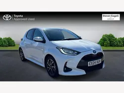 White Used 2024 Toyota Yaris Hybrid Design Hatchback | £19,183 (Fair price)