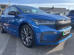 Race blue metallic Used 2023 Skoda Enyaq iV SportLine SUV | £24,995 (A bit pricey)