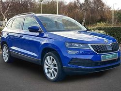 Energy blue Used 2021 Skoda Karoq SE L SUV | £15,200 (Fair price)