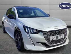 White Used 2021 Peugeot e-208 Premium Hatchback | £13,562 (Fair price)