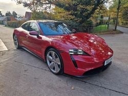 Red Used 2021 Porsche Taycan Performance Package Sedan | £44,950 (Fair price)