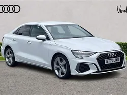 White Used 2020 Audi A3 S-Line Sedan | £20,900 (Fair price)