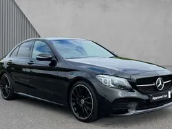 Obsidian black metallic Used 2021 Mercedes C220 AMG line Sedan | £27,030