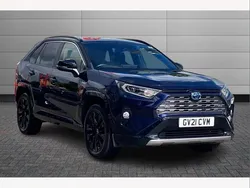 Obsidian blue black Used 2021 Toyota RAV4 Hybrid SUV | £29,495 (Fair price)
