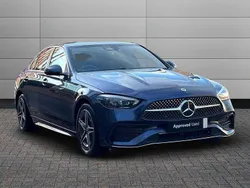 Blue Used 2024 Mercedes C300e AMG Line Premium Plus Sedan | £35,990 (Super price)