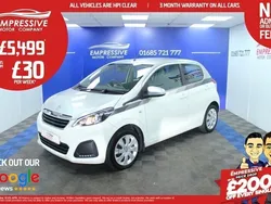 White Used 2017 Peugeot 108 Active Hatchback | £5,499 (Fair price)