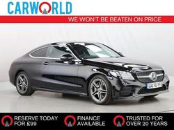 Black Used 2020 Mercedes C200 AMG line Coupe | £16,962 (Fair price)