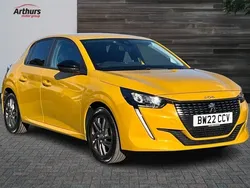 Yellow Used 2022 Peugeot 208 Active+ Hatchback | £12,997 (Fair price)
