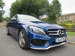 Blue Used 2017 Mercedes C220 AMG line Sedan | £11,995 (Fair price)