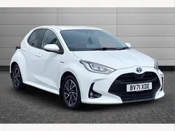 White Used 2021 Toyota Yaris Hybrid Design Hatchback | £14,250 (Fair price)