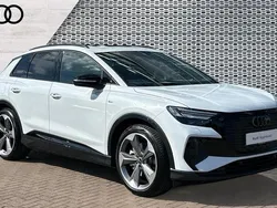 White New 2025 Audi Q4 e-tron Black Edition SUV | £39,790 (A bit pricey)