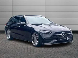 Black Used 2024 Mercedes C300e AMG Line Premium Estate | £33,650 (Good price)