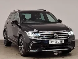 Black Used 2021 VW Tiguan R-line SUV | £27,498 (Fair price)