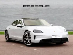 Ice grey metallic Used 2024 Porsche Taycan Sedan | £77,990 (Fair price)