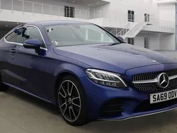 Blue Used 2019 Mercedes C200 AMG line Coupe | £19,999 (Fair price)