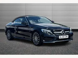 Obsidian black Used 2019 Mercedes C220 AMG line Cabriolet | £21,300 (Fair price)