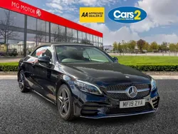 Black Used 2019 Mercedes C200 AMG Line Premium Cabriolet | £20,335 (Fair price)