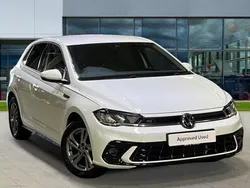 Pure white Used 2023 VW Polo R-line Hatchback | £19,876 (Fair price)