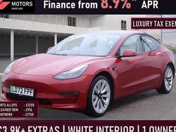 Red Used 2022 Tesla Model 3 Long Range AWD Sedan | £26,499 (A bit pricey)