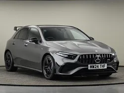 Mountain gray metallic finish Used 2024 Mercedes A35 AMG Premium Plus Hatchback | £38,100 (Good price)