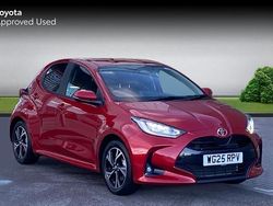 Scarlet flare Used 2025 Toyota Yaris Hybrid Design Hatchback | £20,490 (Super price)