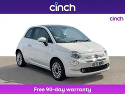 White Used 2017 Fiat 500 Lounge Hatchback | £7,249 (A bit pricey)