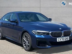 Phytonic blue metallic paint Used 2020 BMW 530e M Sport Sedan | £24,866 (Fair price)