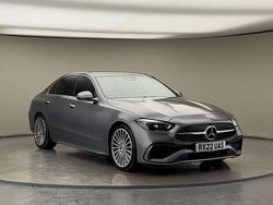 Selenite grey Used 2022 Mercedes C300e AMG line Sedan | £29,200 (Fair price)