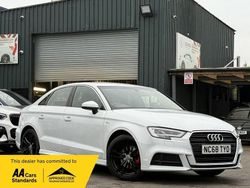 White Used 2019 Audi A3 S-Line Sedan | £11,490 (Super price)