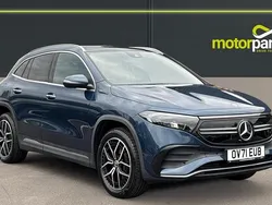 Denim blue metallic Used 2021 Mercedes EQA350 AMG Line Premium SUV | £24,500 (Fair price)