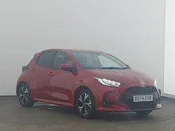 Red Used 2024 Toyota Yaris Hybrid Design Hatchback | £19,998 (Fair price)