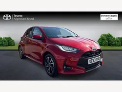 Red Used 2023 Toyota Yaris Hybrid Design Hatchback | £17,364 (Fair price)
