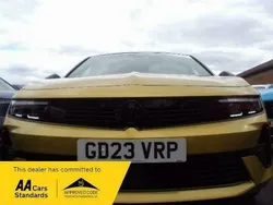 Yellow/black Used 2023 Vauxhall Astra Ultimate Hatchback | £20,750 (Fair price)