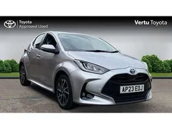 Silver Used 2023 Toyota Yaris Hybrid Design Hatchback | £17,940 (Fair price)