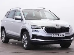 Brilliant silver metallic Used 2024 Skoda Karoq SE L SUV | £19,995 (Fair price)