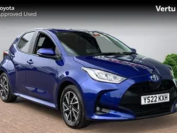 Blue Used 2022 Toyota Yaris Hybrid Design Hatchback | £15,692 (Good price)