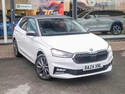 Moon white metallic body / graphite grey metallic roof Used 2024 Skoda Fabia Colour Edition Hatchback | £15,699 (Fair price)