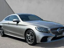 Mojave silver metallic Used 2021 Mercedes C220 AMG line Coupe | £24,113 (Fair price)