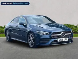 Blue Used 2021 Mercedes CLA180 AMG line Sedan | £22,799 (Fair price)