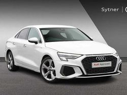 White Used 2022 Audi A3 S-Line Sedan | £21,500 (Fair price)