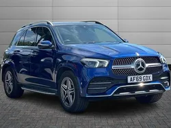 Brilliant blue Used 2019 Mercedes GLE450 AMG AMG line Estate | £38,490 (Fair price)