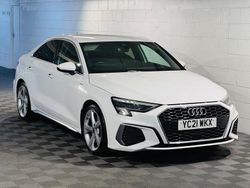 White Used 2021 Audi A3 S-Line Sedan | £11,989 (Fair price)