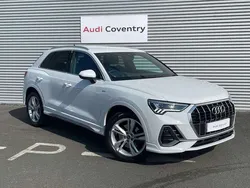 Glacier white metallic Used 2022 Audi Q3 S-Line SUV | £27,799 (Fair price)