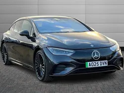 Graphite grey Used 2025 Mercedes EQE350 AMG line Sedan | £58,490 (Expensive)