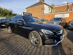 Black Used 2015 Mercedes C220 AMG Line Premium Estate | £10,495 (Fair price)