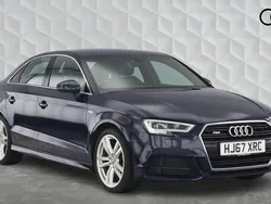 Cosmos blue, metallic Used 2017 Audi A3 S-Line Sedan | £16,900 (Fair price)