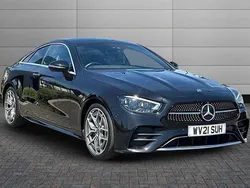 Obsidian black Used 2021 Mercedes E220 AMG Line Premium Coupe | £27,350 (Fair price)