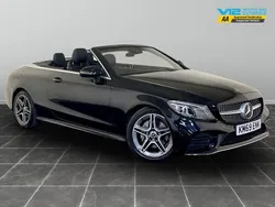 Black Used 2019 Mercedes C220 AMG Line Premium Cabriolet | £21,295 (Fair price)