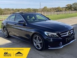 Blue Used 2017 Mercedes C200 AMG Line Premium Plus Sedan | £14,750 (Fair price)
